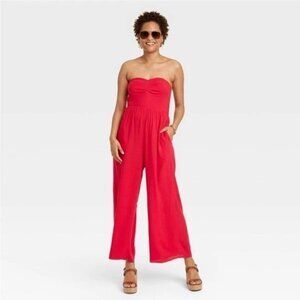 Knox Rose Women’s Sleeveless Jumpsuit light flexible loose W/removable Straps